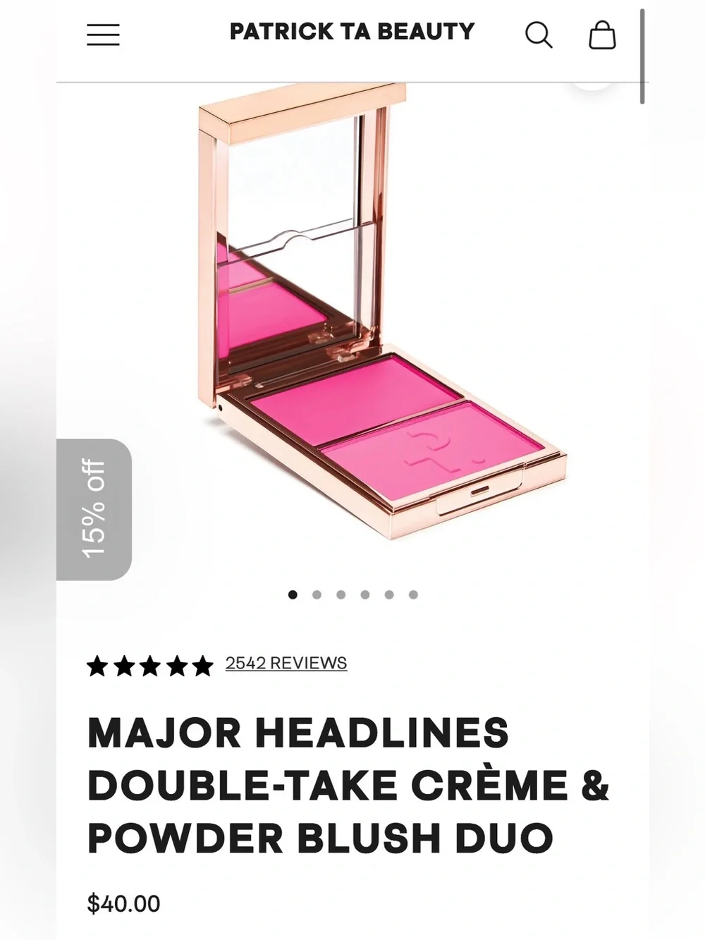 Patrick Ta “She's Giving”- Blush Compact —
